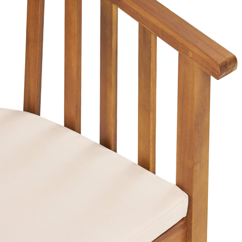 Wood Outdoor Chair With Cushioning - And Spills Water- Upholstery Enjoy Outdoors In Comfort