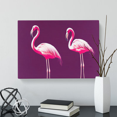 Enchanting Flamingos - Wrapped Canvas