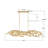  Glossop 50.5'' Antique Gold Linear Chandelier
