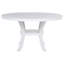 Table de salle à manger ronde en bois Tyler Pearl White avec tablette (seulement avec table basse)