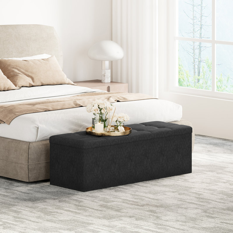 110cm Wide Standard Ottoman, Black