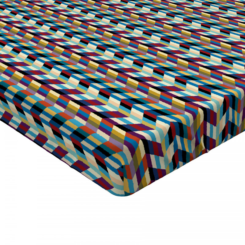 Microfiber Striped Fitted Sheet, Twin Fitted Sheet