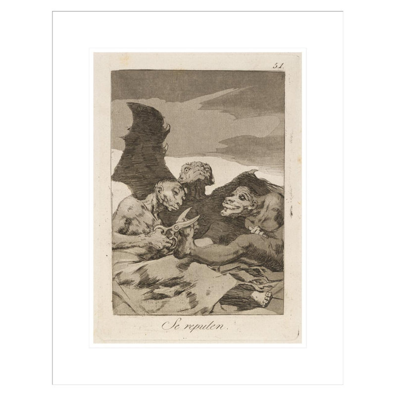 Se repulen. (Ils s'épanouissent.) Par Francisco de Goya - Impression sur toile, H 21,75 po x l 17,04 po