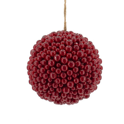 Red Berry Ball Ornament - Red