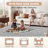 8 x 10 Washable Area Rugs for Living Room, Soft Grey Modern Bedroom Rugs 8x10, Large Geometric Non-Slip Low Pile Indoor Dining Room Carpet for Office Playroom-374880928