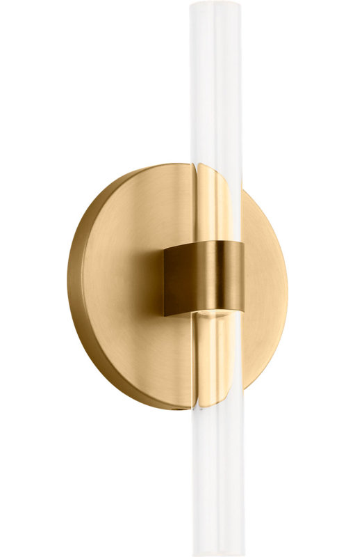 Silas Sconce, 10" H x 4.5" W x 2" D, Burnished Brass, 1
