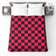 Couvre-lit matelassé à carreaux rose et noir-132254834