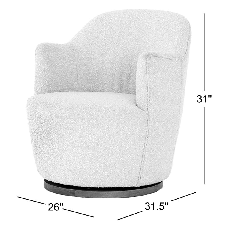 Aurora 26" Wide Swivel Armchair, Balkan Ochre Rayon / Viscose
