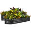 Boîte à fleurs Raised Garden Bed 8 x 4 x 1 pi, acier galvanisé, résistant à la rouille, facile à assembler-42980534-42980535
