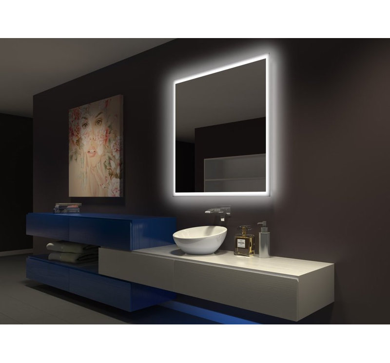Miroir de salle de bain rétroéclairé Orodell, 6 000 K