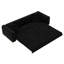 Canapé-lit convertible 4 places de 248 cm x 79 cm (97,7 po x 31 po), profondeur d'assise de 72 cm (28,4 po), avec dossier amovible, capitonnage moderne à boutons, revêtement en velours noir confortable, coussins doux et moelleux pour un confort optimal.