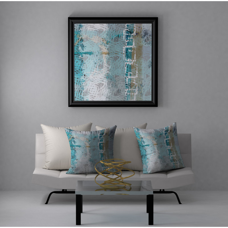 Abstract Throw Pillow, 18" H x 18" W