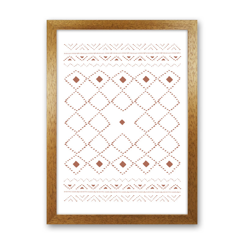 Ethno - Print, Oak Frame, 63cm H x 46cm W x 3cm D