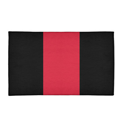 Tapis de zone rouge/noir