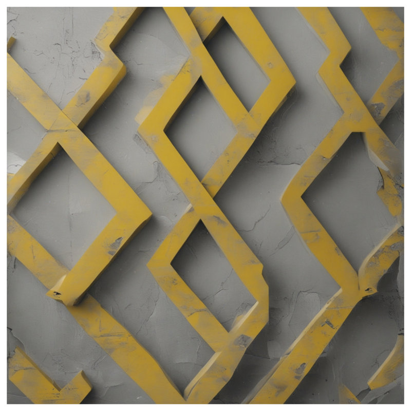 Couvertures jaunes à motif géométrique, L 60 po x H 80 po