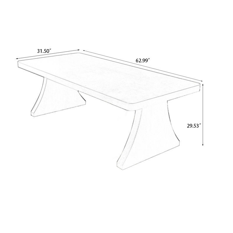 Gray Rectangular Solid wood Butterfly Leaf  Dining Table, 29.53"H x 62.99"L x 31.5"W