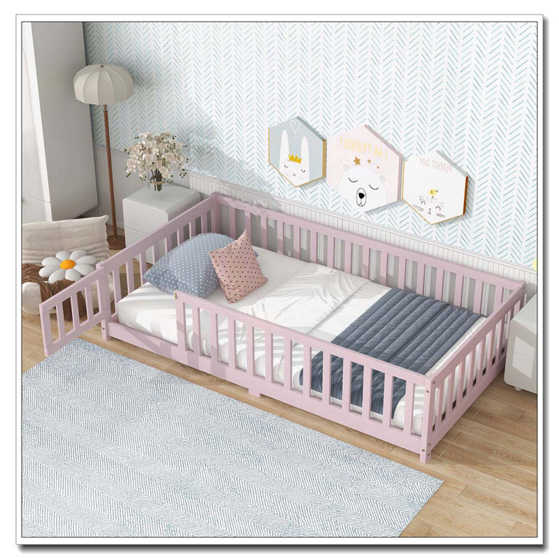 Lit en bois, Lit simple, Rose