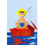 Fishing Alone - Wrapped Canvas Print-606176675