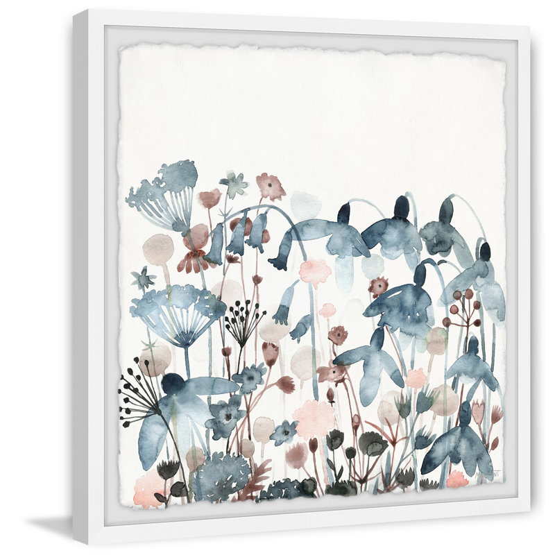 Blue Bell Flowers - Single Picture Frame Painting, 30cm H x 30cm W x 3.81cm D