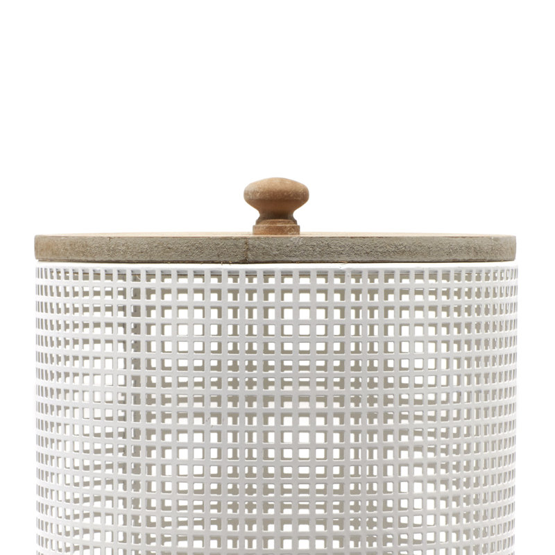 Metal Canister - Set of 2, White