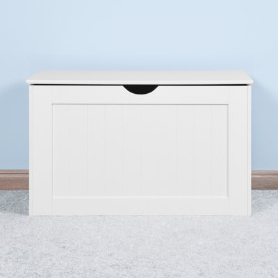 Versatile White Storage Unit With Hinges - Use In Various Rooms Store Blankets And More Items Box 2 Your Essentials Safely For Bedroom Living Room