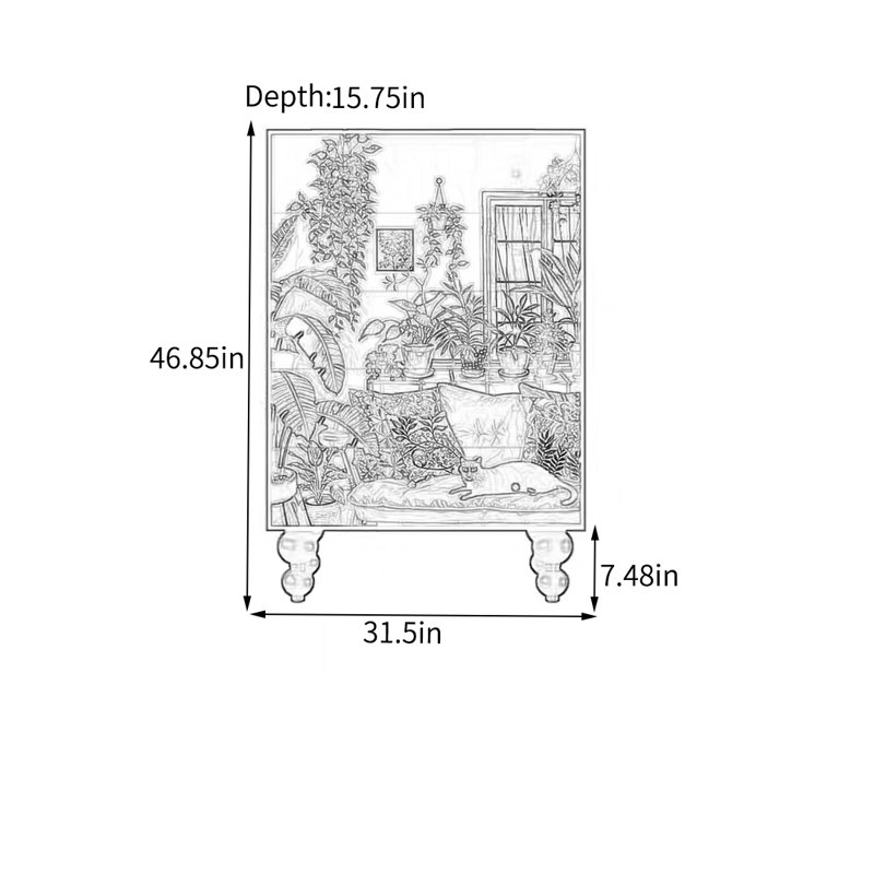 Armoire de rangement minimaliste à cinq tiroirs