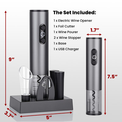 Titanium Cutting Board with Free Electric Wine Opener