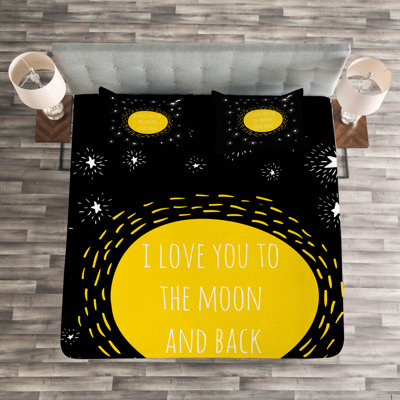 Accacia Black/Yellow Microfibre Bedspread Set
