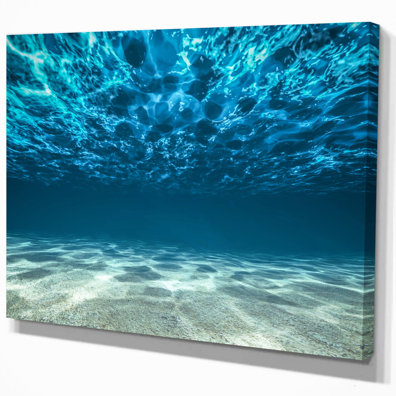 «Ocean Bottom Beneath the Surface», reproduction d'art mural sur toile, H 12 po x l 20 po, Toile tendue, Sans cadre