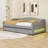 Twin XL Upholstered Daybed with Storage Drawers and LED Light-1435887946