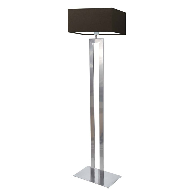 Arsh 161cm Traditional Floor Lamp, Silver, Brown