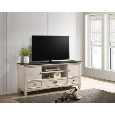 Saywer Antique 68" White/Brown TV Stand