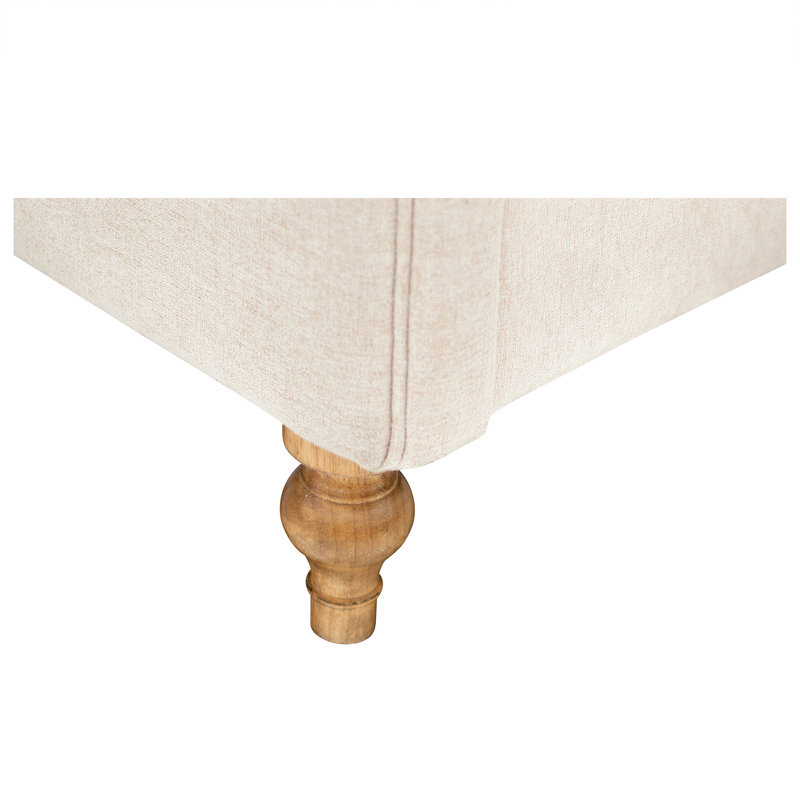 Beige Microfiber Barrel Accent Chair with Wood Legs