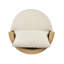 ENSEMBLE DE CHAT EN BOIS D'HABILLETTE BOON KONO PATIO 3PC, Coussin beige