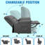 Fauteuil inclinable électrique standard en microfibre avec télécommande 37 po Jissell-89595514