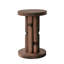 Stylish Side Table, Solid Brown Beech & Pine Wood, 10.6 x 16.5 x 10.6 inches | Modern Design, Durable 100% Beech Tree Body, Perfect for Living Room & Bedroom | Elegant & Functional Space-Saving Solution