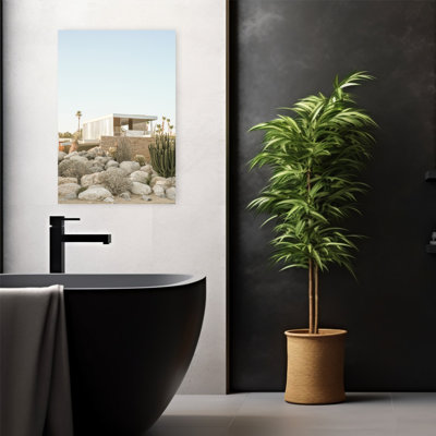 Art contemporain, art contemporain, minimaliste, palmier moderne, paysage de cactus