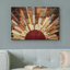«Western Wood Effect Landscape Brown Sun Rays», impression rustique sur toile encadrée-93389052-93389059-119598448