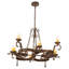 Lustre géométrique à 8 lumières de style bougie Griffing