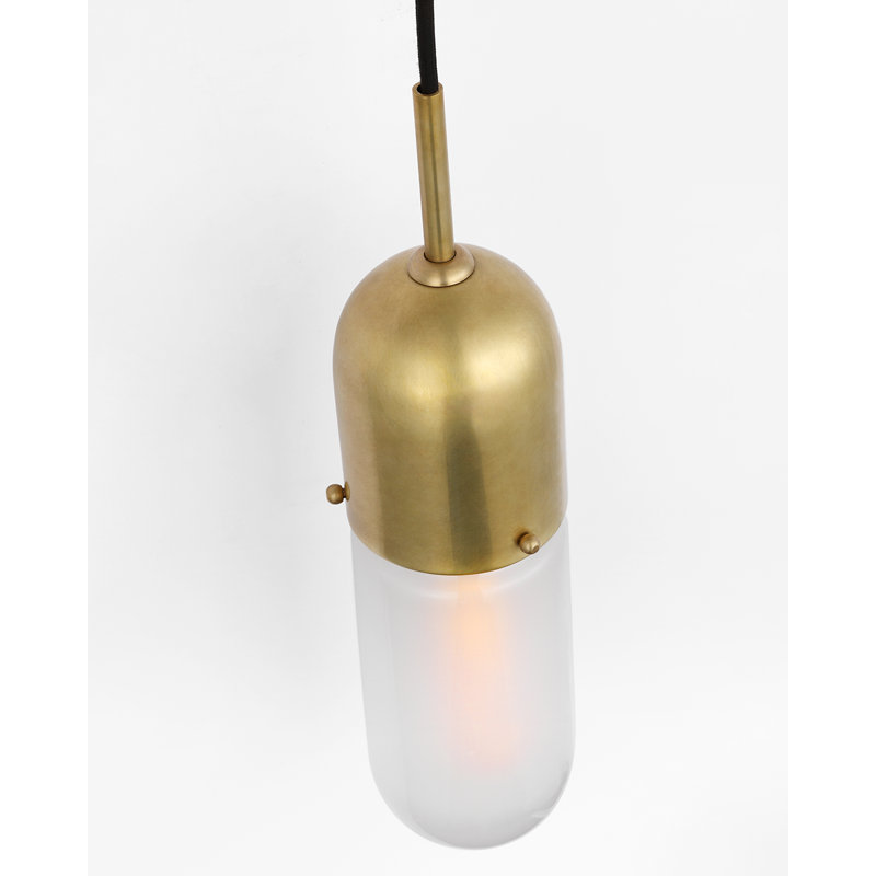 Junio 1 - Light Armed Sconce, Clear, Hand Rubbed Antique Brass