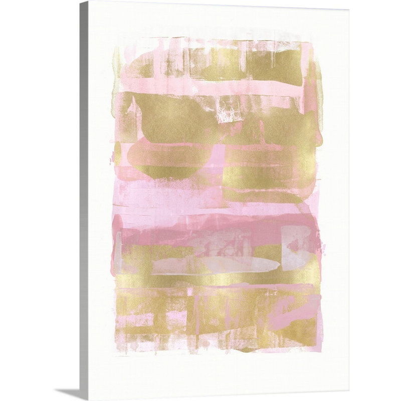 Reproduction d’art sur toile abstraite expression rosé par David Moore, H 40 po x l 30 po x P 1,25 po, Toile tendue