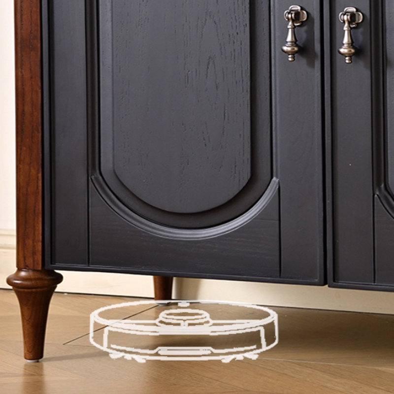 Black&Walnut Solid Wood Shoe Storage Bench