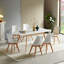 Extendable Beech Solid Wood Base Dining Table