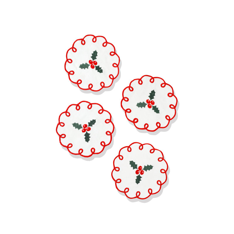 Ensemble de 4 serviettes de table Holly Berry