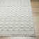 Lavande Checkered Wool Area Rug in Gray/Ivory