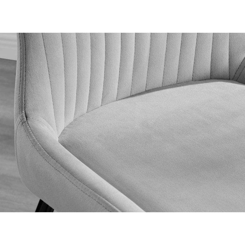 Ensemble repas pour 4 personnes Aashdon, Gris clair / noir