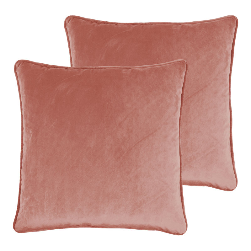 Velvet Reversible Throw Pillow, Blush, 24" x 24"