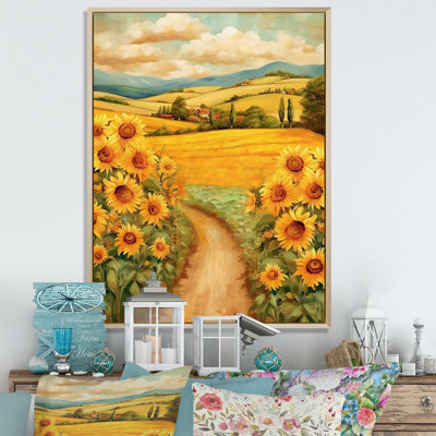 " Golden Cheerful Sunflowers II "
