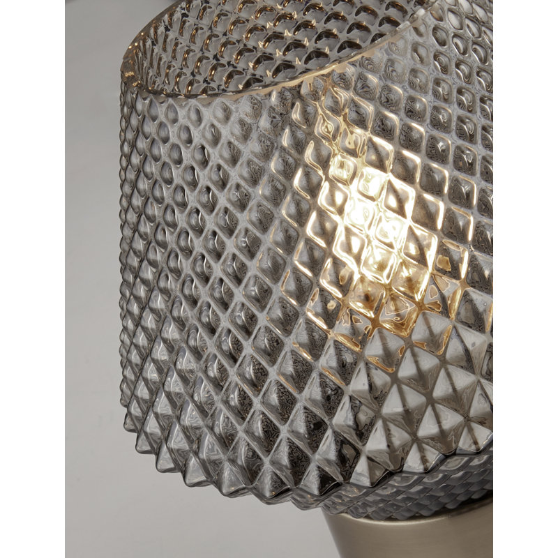 Anne Metal Novelty Lamp, Smoked White, Chrome