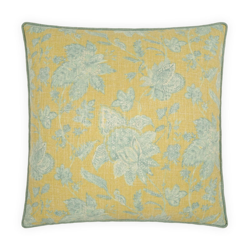 Graceland Square Pillow Cover & Insert, Square 20", Citrine